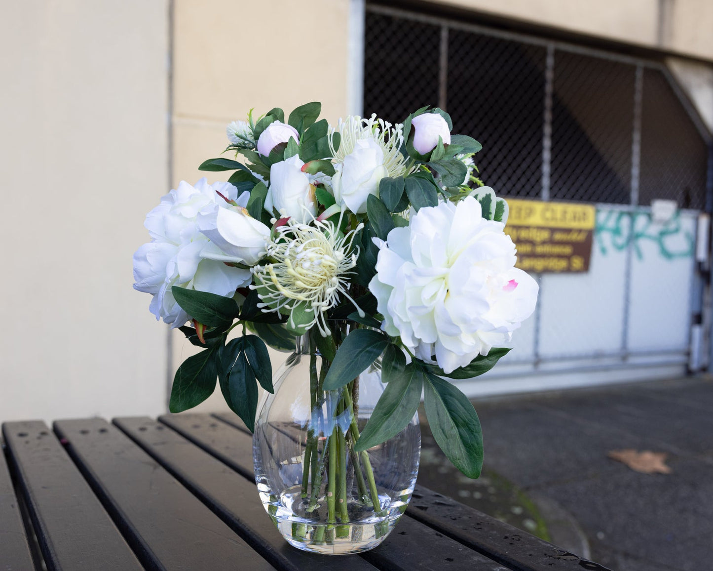 36cm Peony & Rose Mixed Arrangement Artificial Flower Decor-3