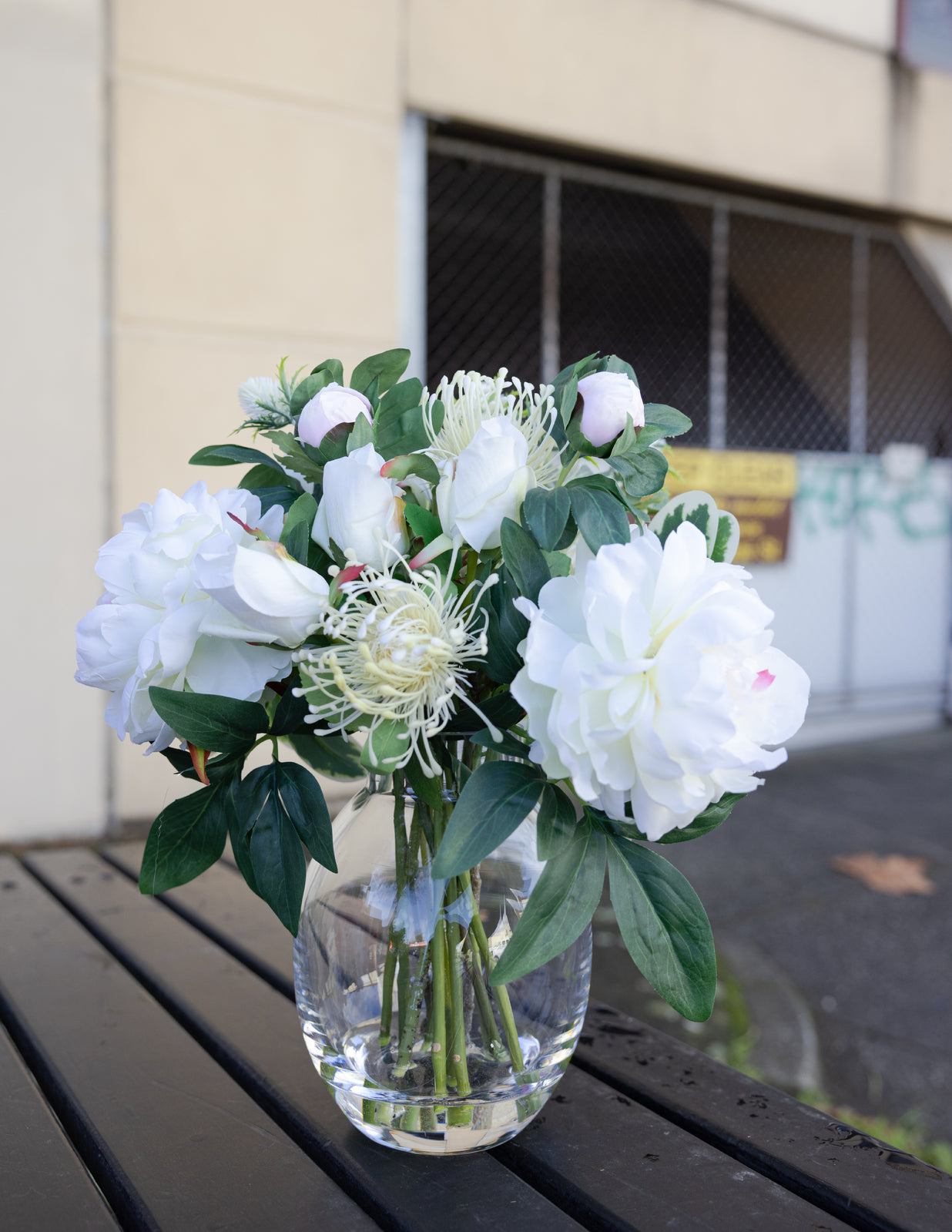 36cm Peony & Rose Mixed Arrangement Artificial Flower Decor-2