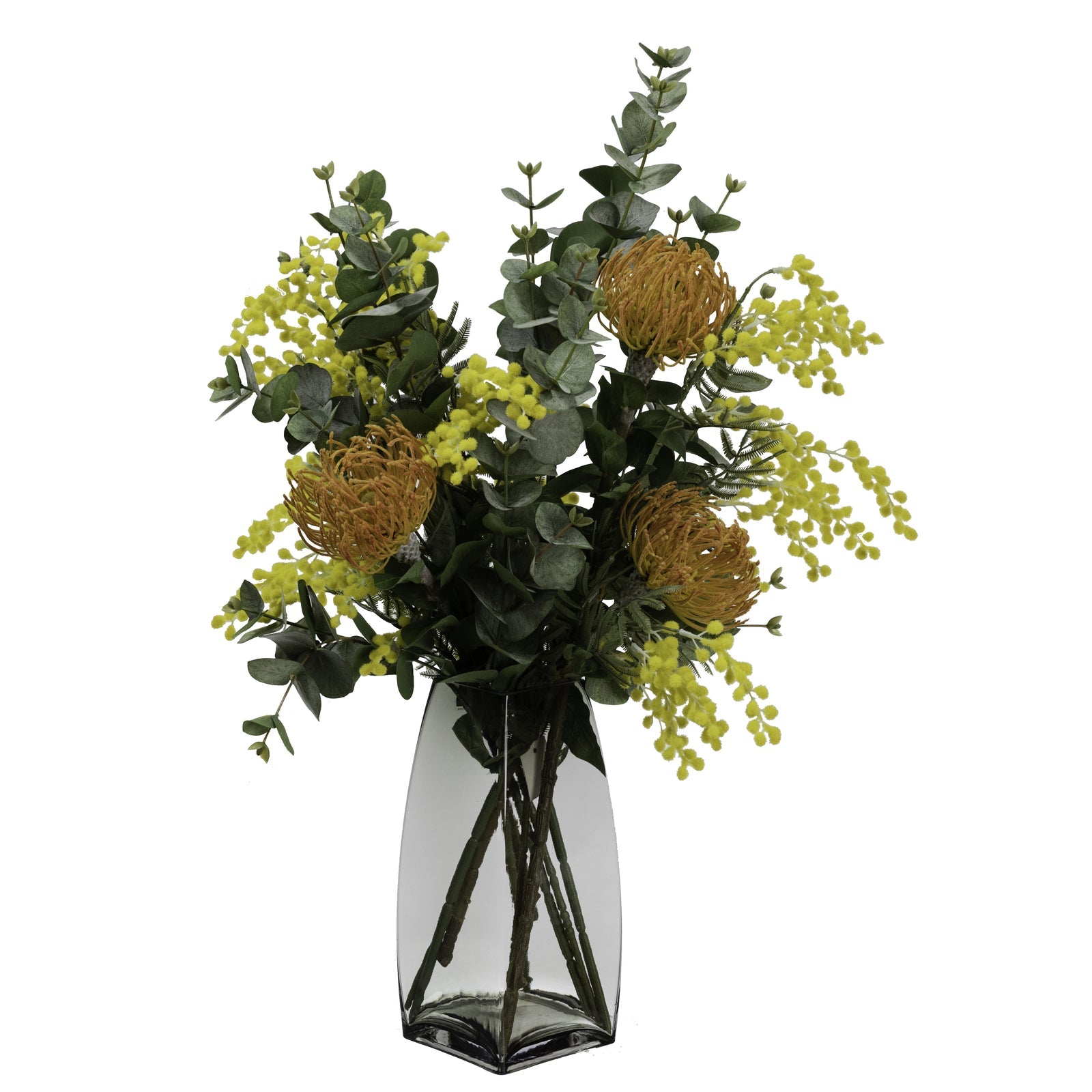 72cm Leucospermum & Mimosa Arrangement Artificial Flowers Floral Decor Plant-1