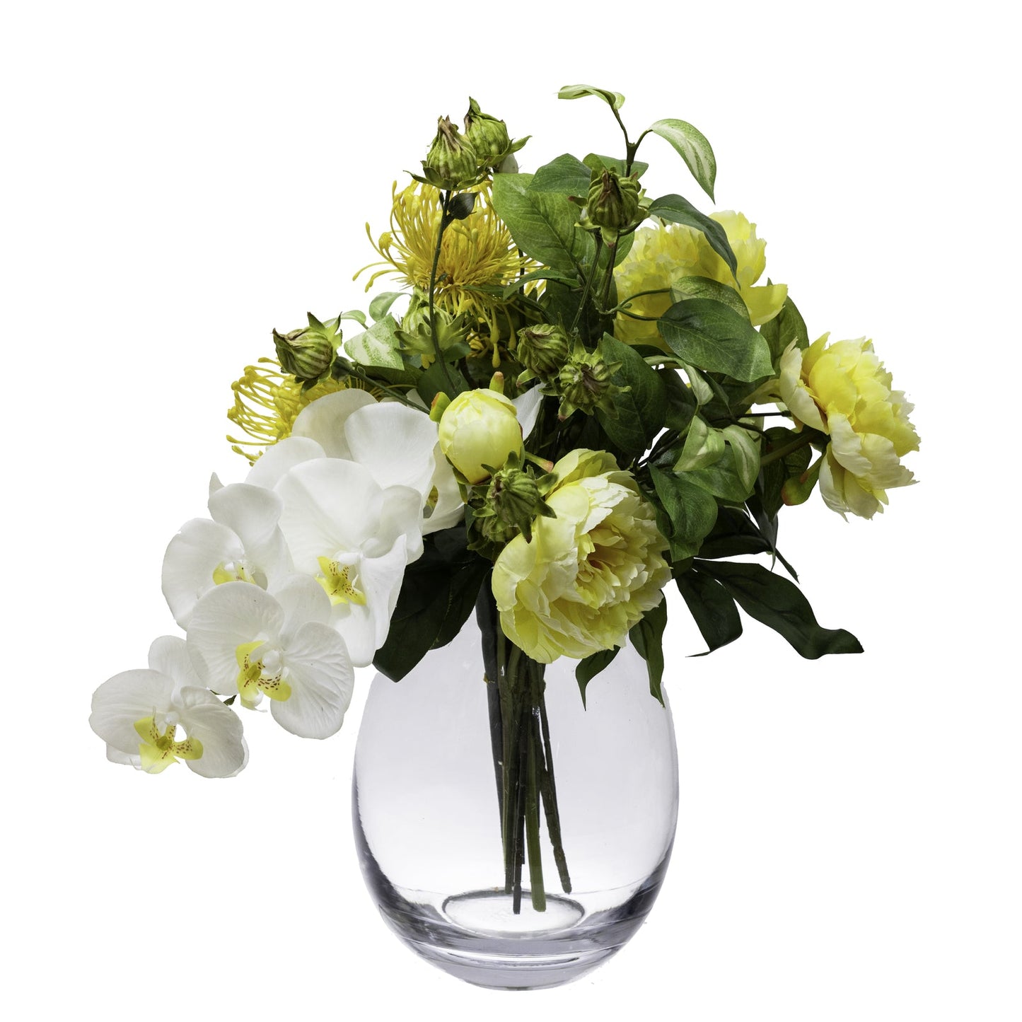 46cm Orchid & Peony Mixed Arrangement Artificial Flower Plant Decor-1