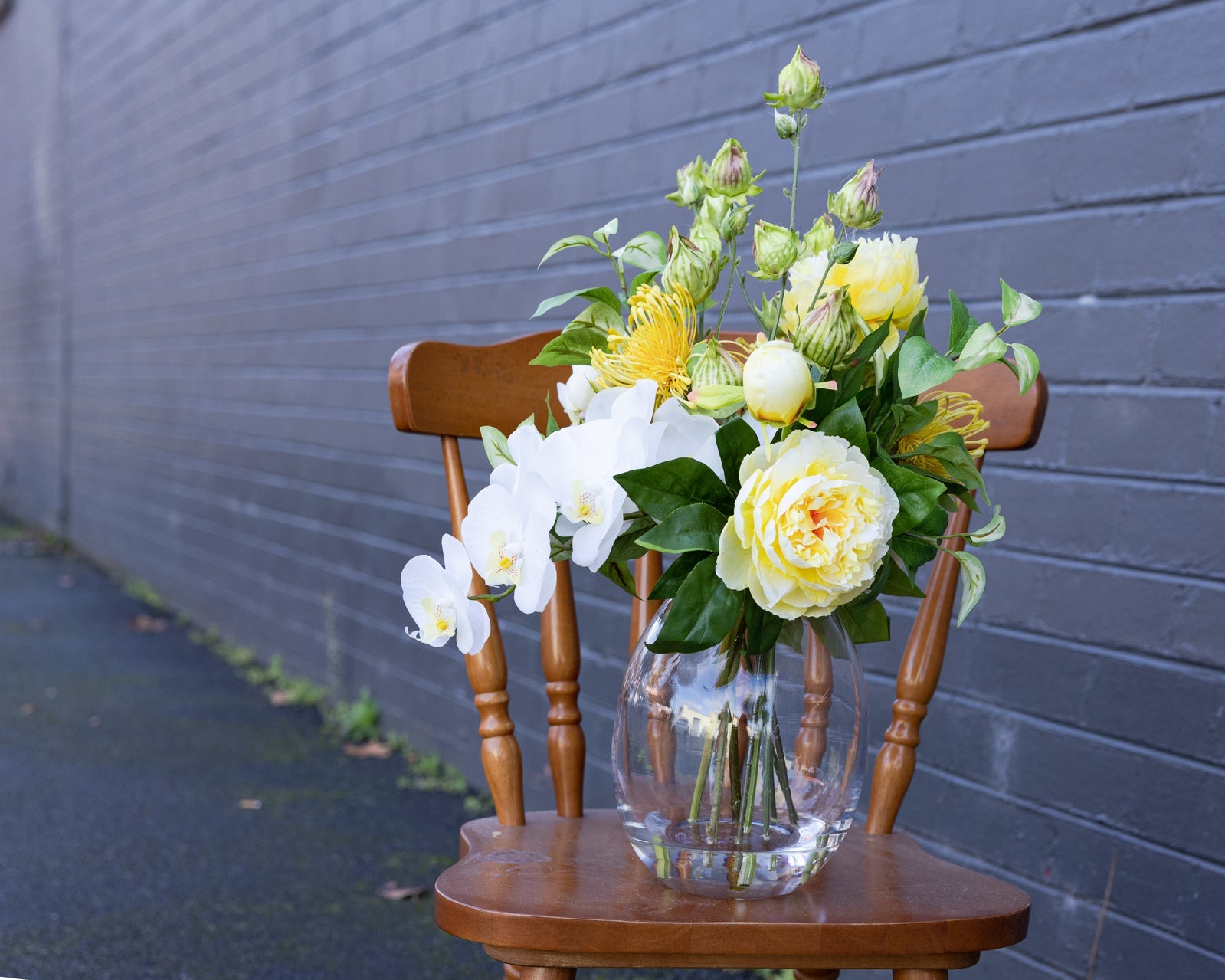 46cm Orchid & Peony Mixed Arrangement Artificial Flower Plant Decor-2