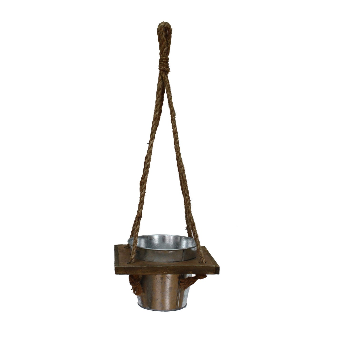 Metal Hanging Pot Plant Hanger Rope Hanging Planter Basket Flower Pot Plant-0