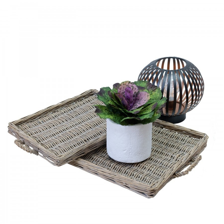 3pcs 19cm Assorted Cabbage Rose in Pot Artificial Plant Flower-2