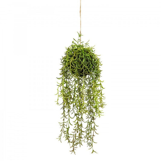 60cm Moss Ball w Senecio Hanging Artificial Plant Flower (with Rope) Fake-0