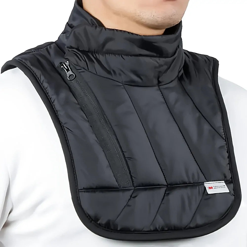 3M Thinsulate Windproof Thermal Neck Warmer - Black (Motorcycle Bib Scarf/Winter Balaclava)-0