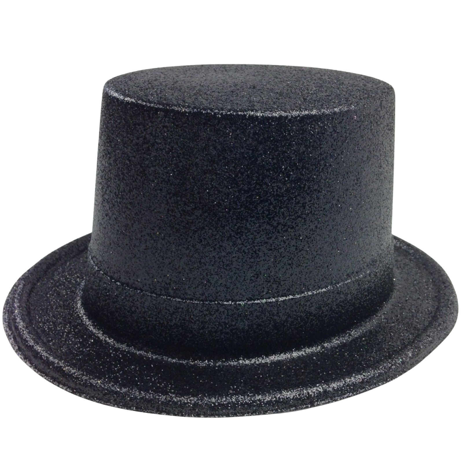 GLITTER TOP HAT Fancy Party Plastic Costume Tall Cap Fun Dress Up Sparkle-2