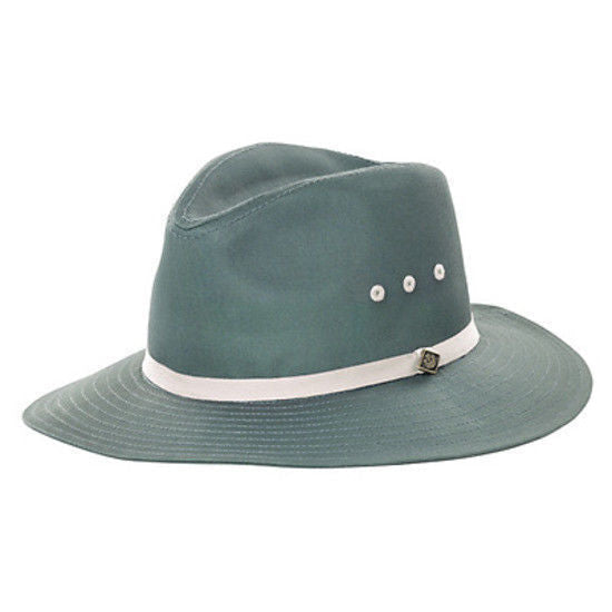 GOORIN BROTHERS Breakwater Beach Summer Cotton Fedora Hat Cap Bros 600-9503 - Slate