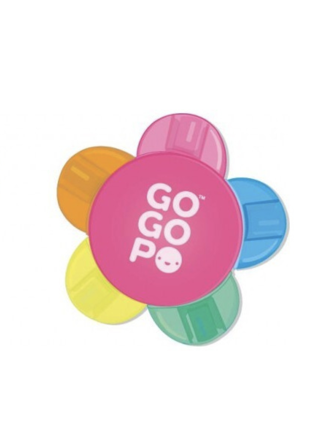 GoGoPo 5 Colour Flower Multi Highlighter Pen