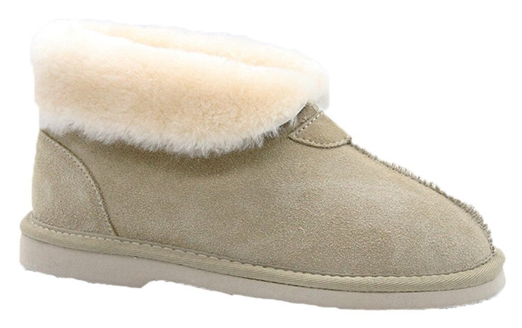 GROSBY Womens Princess UGG Boots Genuine Sheepskin Suede Leather Slippers-14