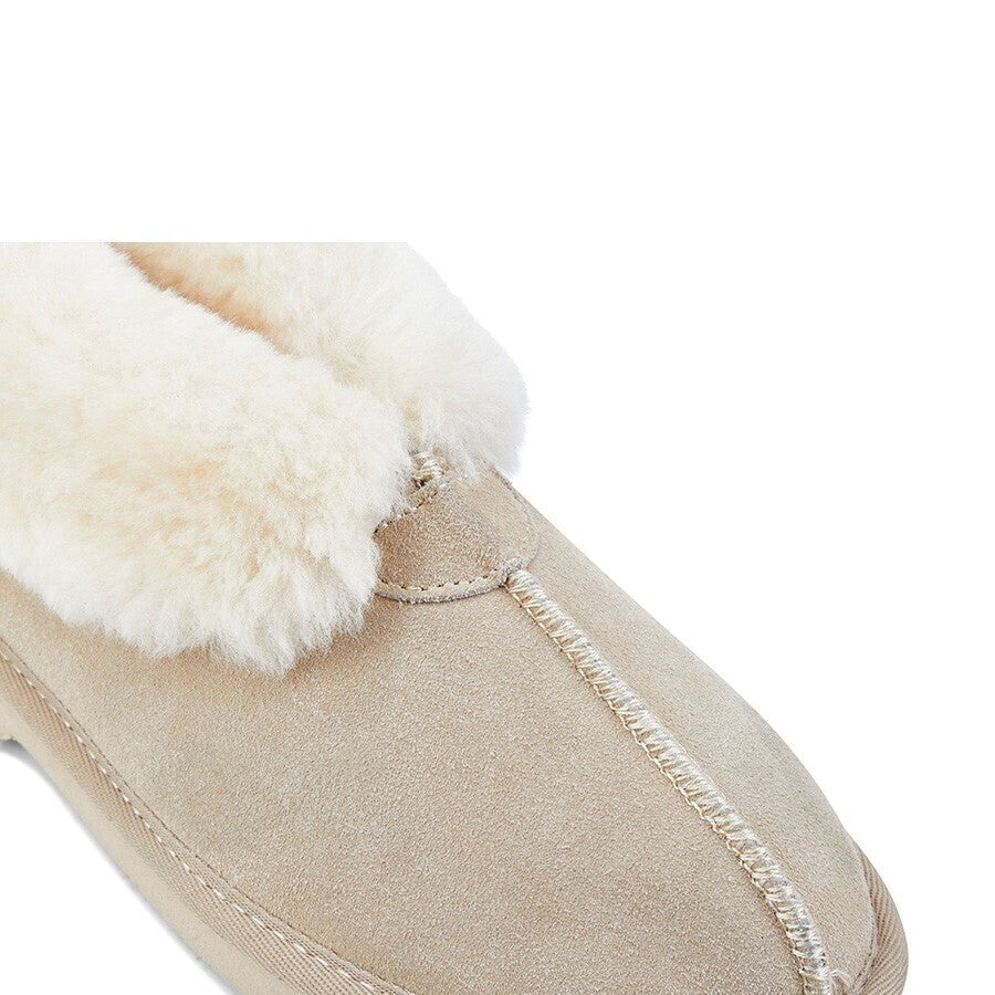 GROSBY Womens Princess UGG Boots Genuine Sheepskin Suede Leather Slippers-3