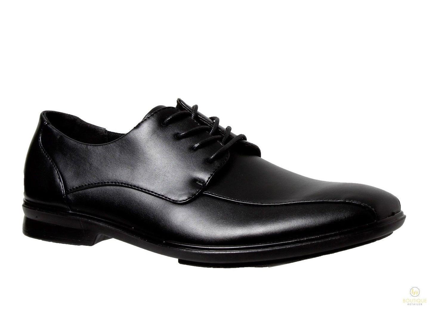 Grosby OLIVER Mens Black Shoes Formal Dress Work Lace Up Synthetic Leather-0
