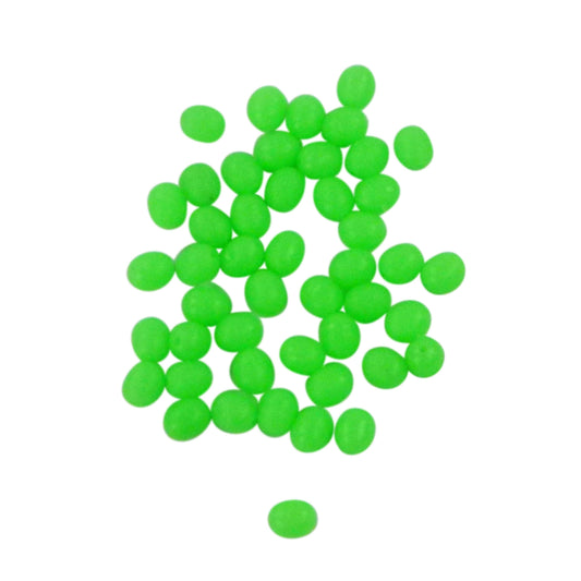 Swimerz Beads, 6.4mmWx8.3mmL, Lumo Green Egg, 50 pack-0