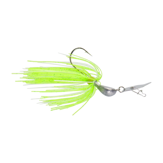 Dekoi 7gm Bladed Swim Jig, Chatterbait, Green Flash, 2 pack-0
