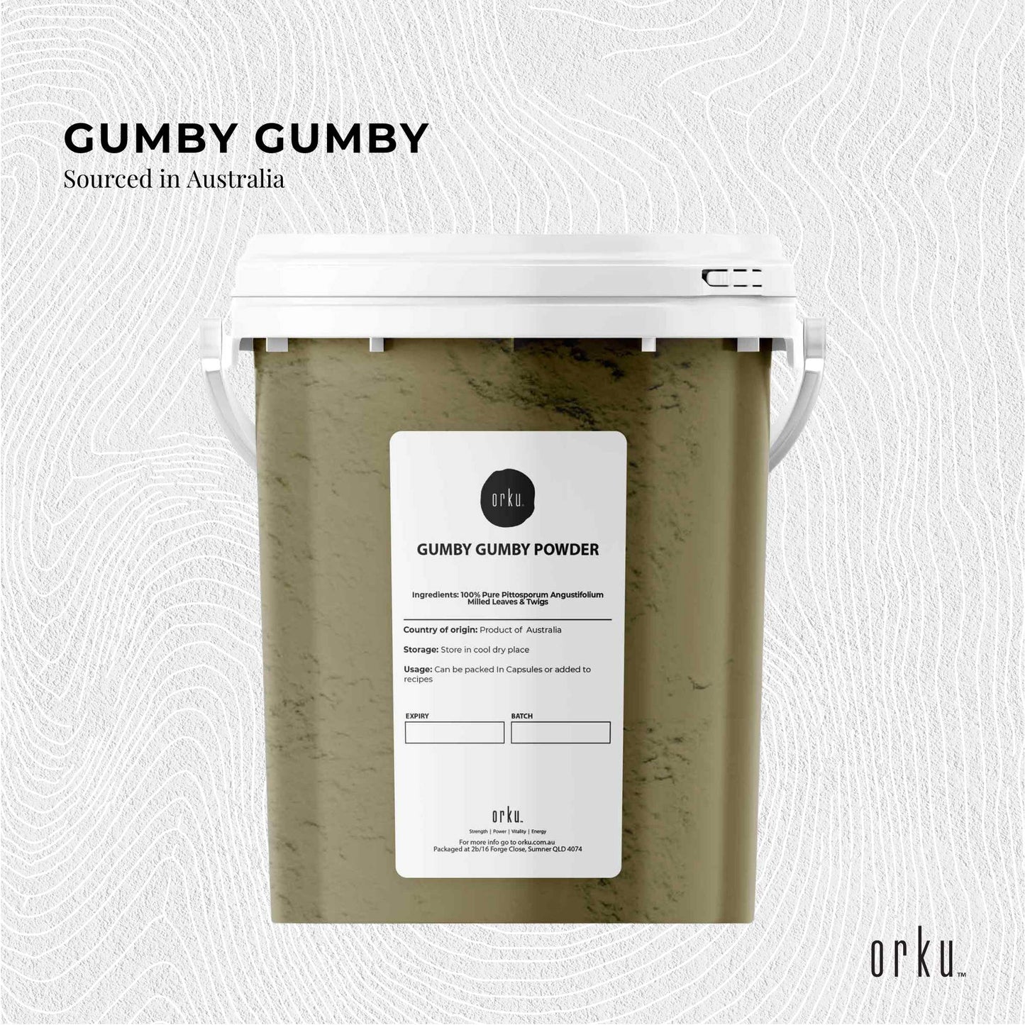 Gumby Gumby Powder Pure Tub - Gumbi Aboriginal Plant Pittosporum Angustifolum-2
