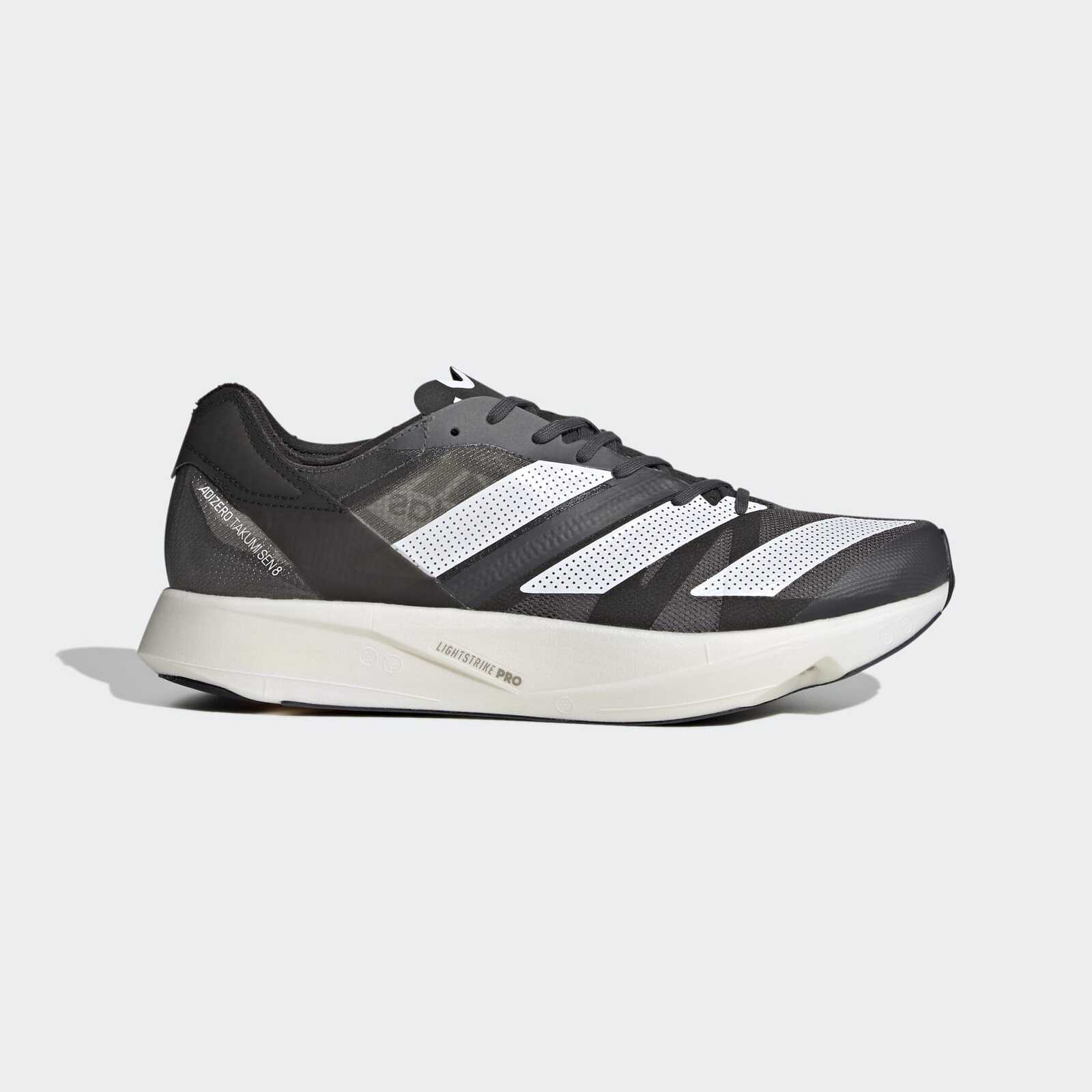Adidas Mens Adizero Takumi Sen 8 Running Shoe - Grey Six/Cloud White/Core Black-5