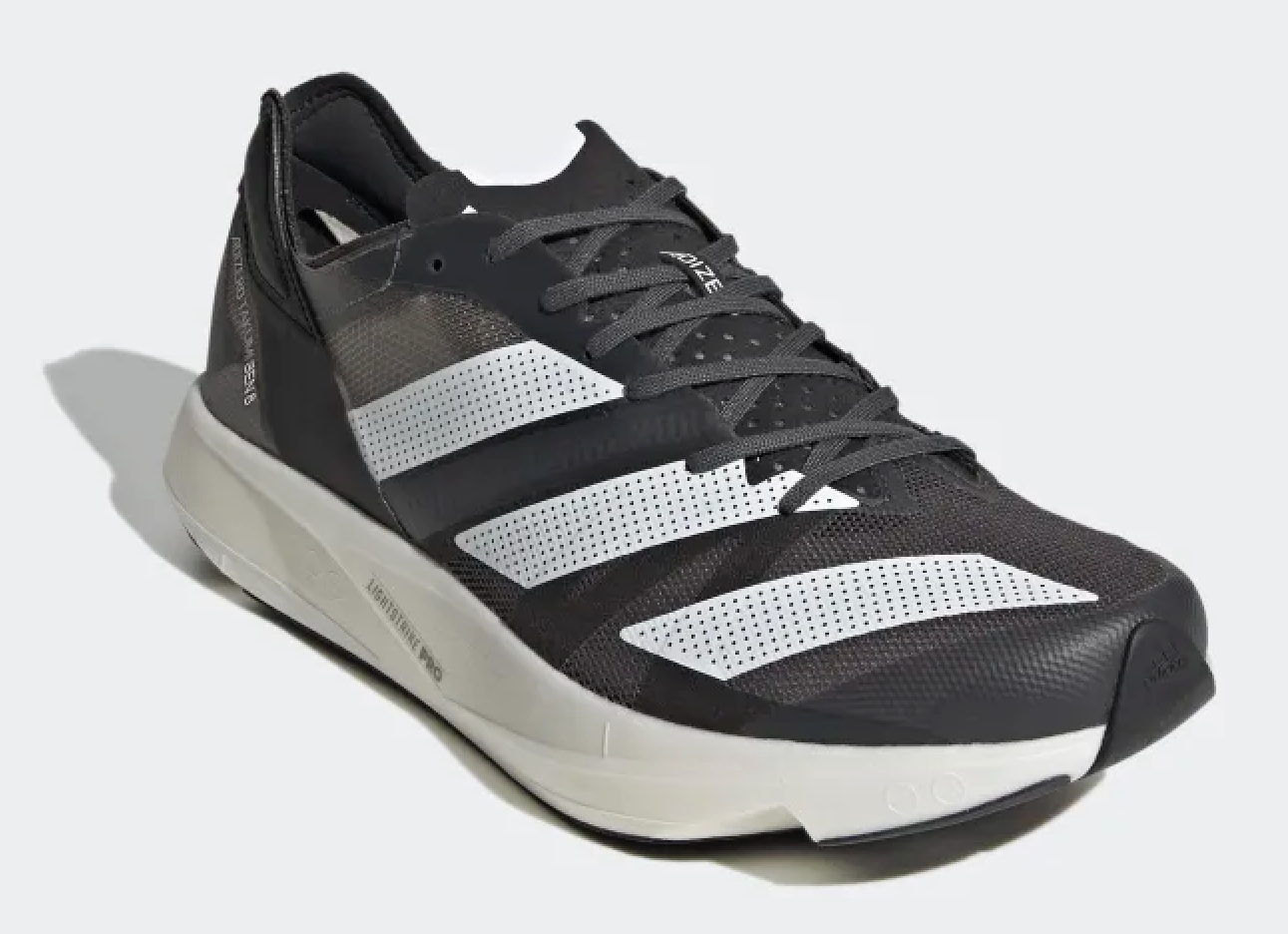 Adidas Mens Adizero Takumi Sen 8 Running Shoe - Grey Six/Cloud White/Core Black-4