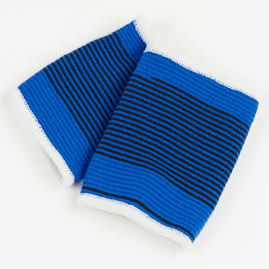 1 Pair (2pcs) Wrist Support Compression Sleeve Brace Support in Blue/White-0