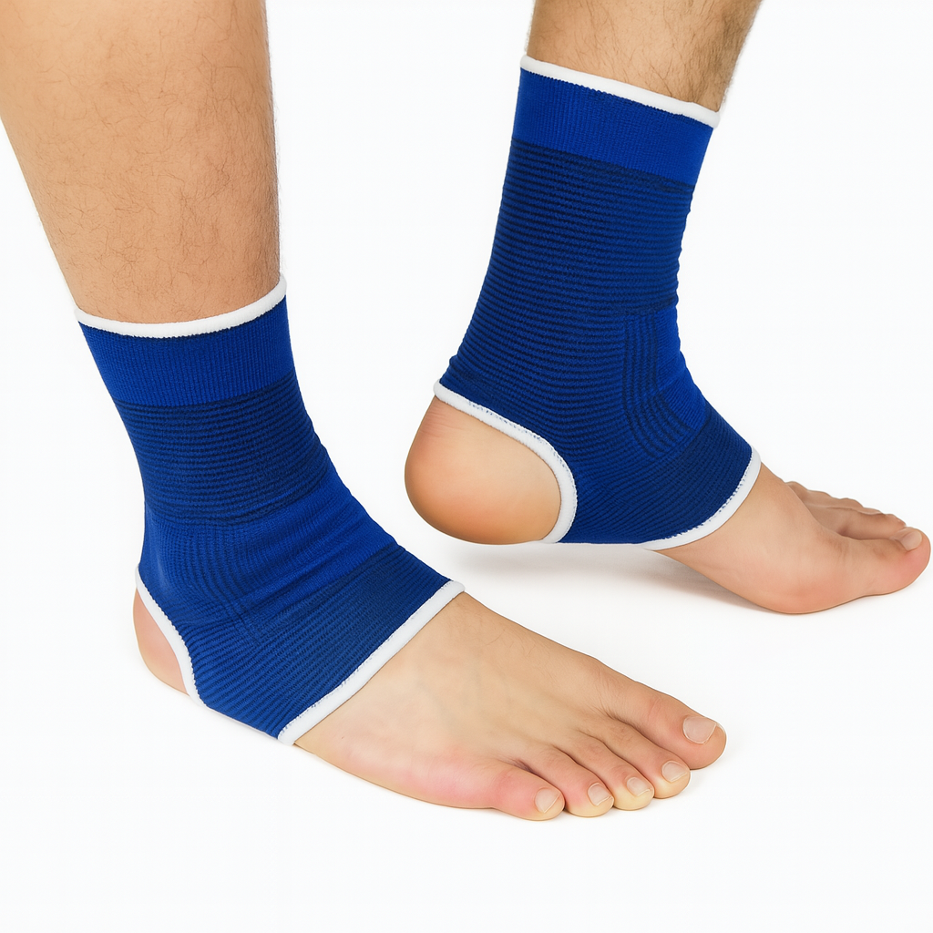 1 Pair Ankle Compression Support Sleeve Brace (2 Braces Total)-1