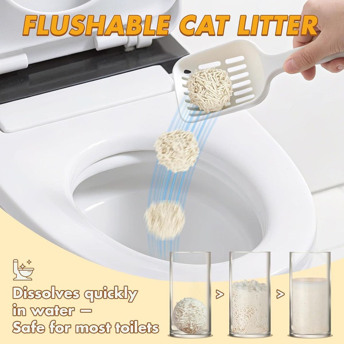 Happy & Polly Clumping Natural Tofu Cat Litter (4x 2.5kg) - 10kg Total Bulk Box