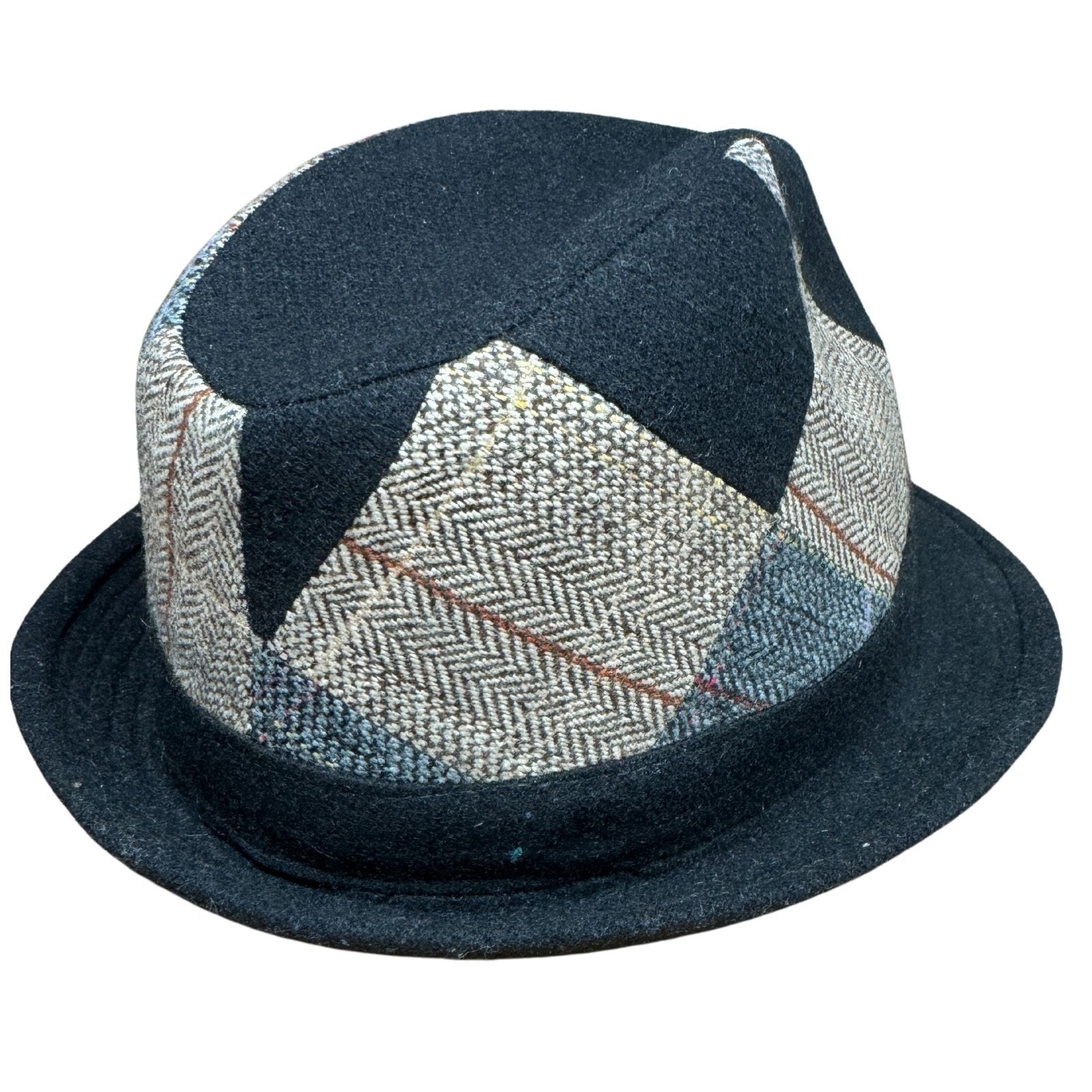 Avenel Felt Patterned Trilby Hat - Black-3