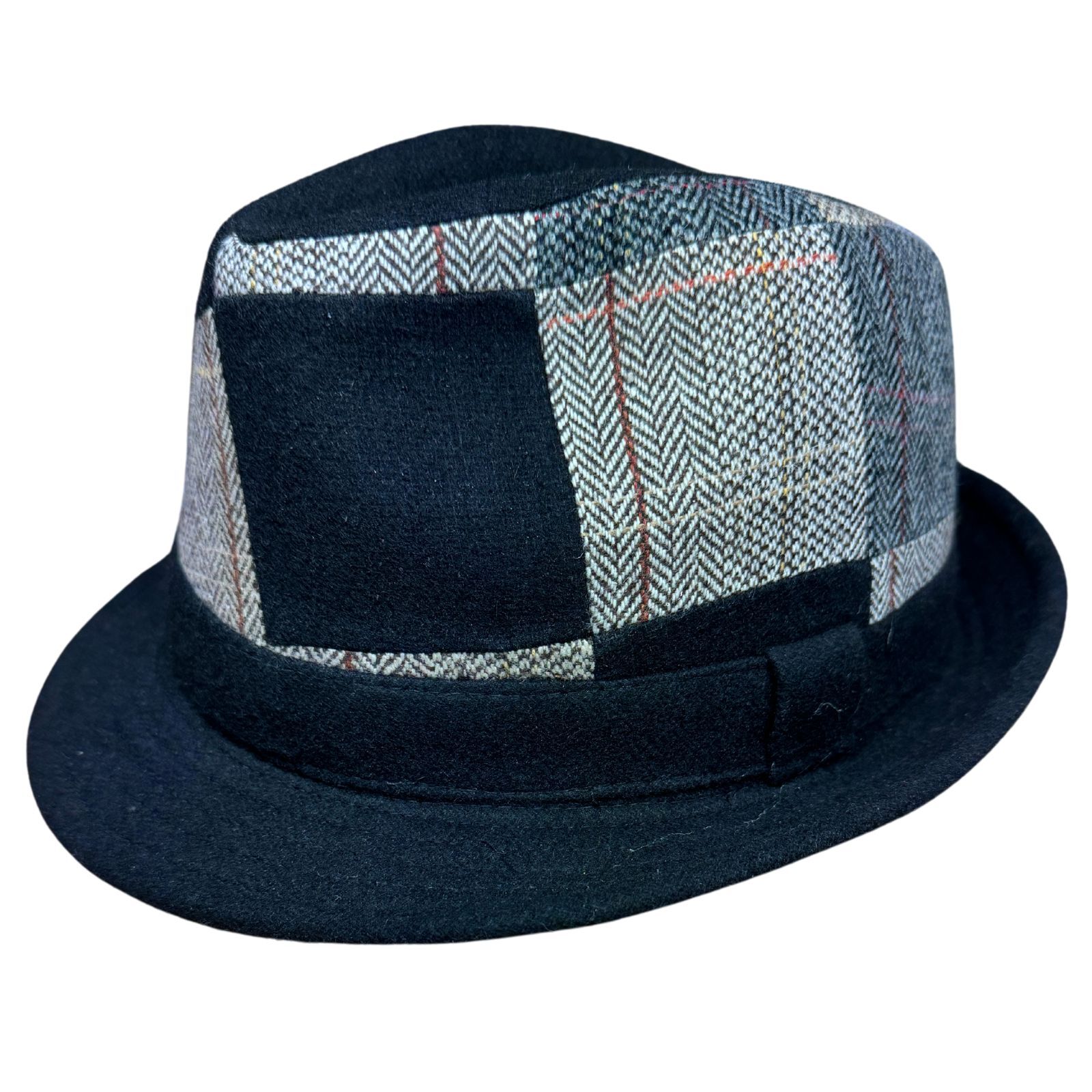Avenel Felt Patterned Trilby Hat - Black-1