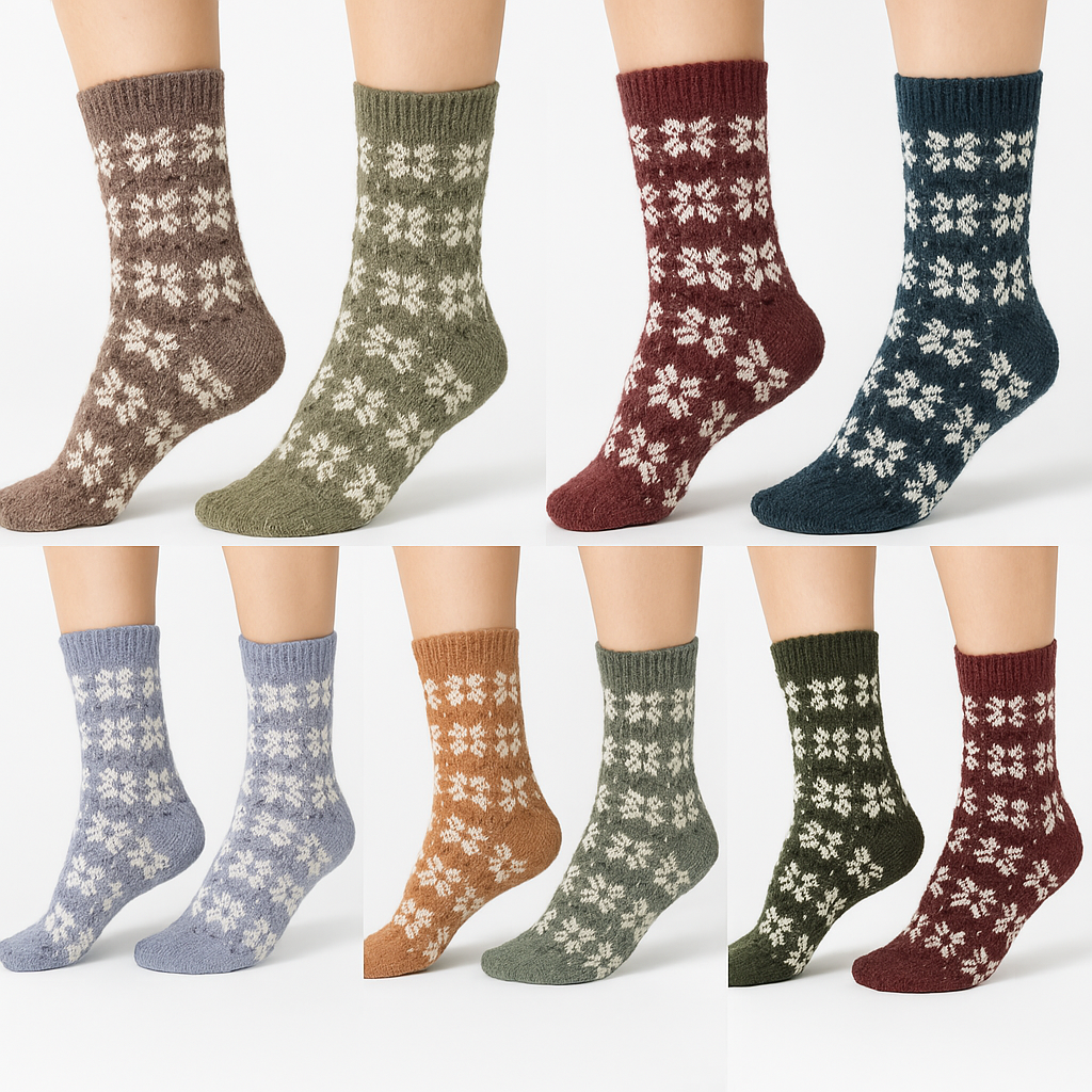 6x Womens Angora Wool Blend Socks - Soft & Warm (EU37-EU41)-3