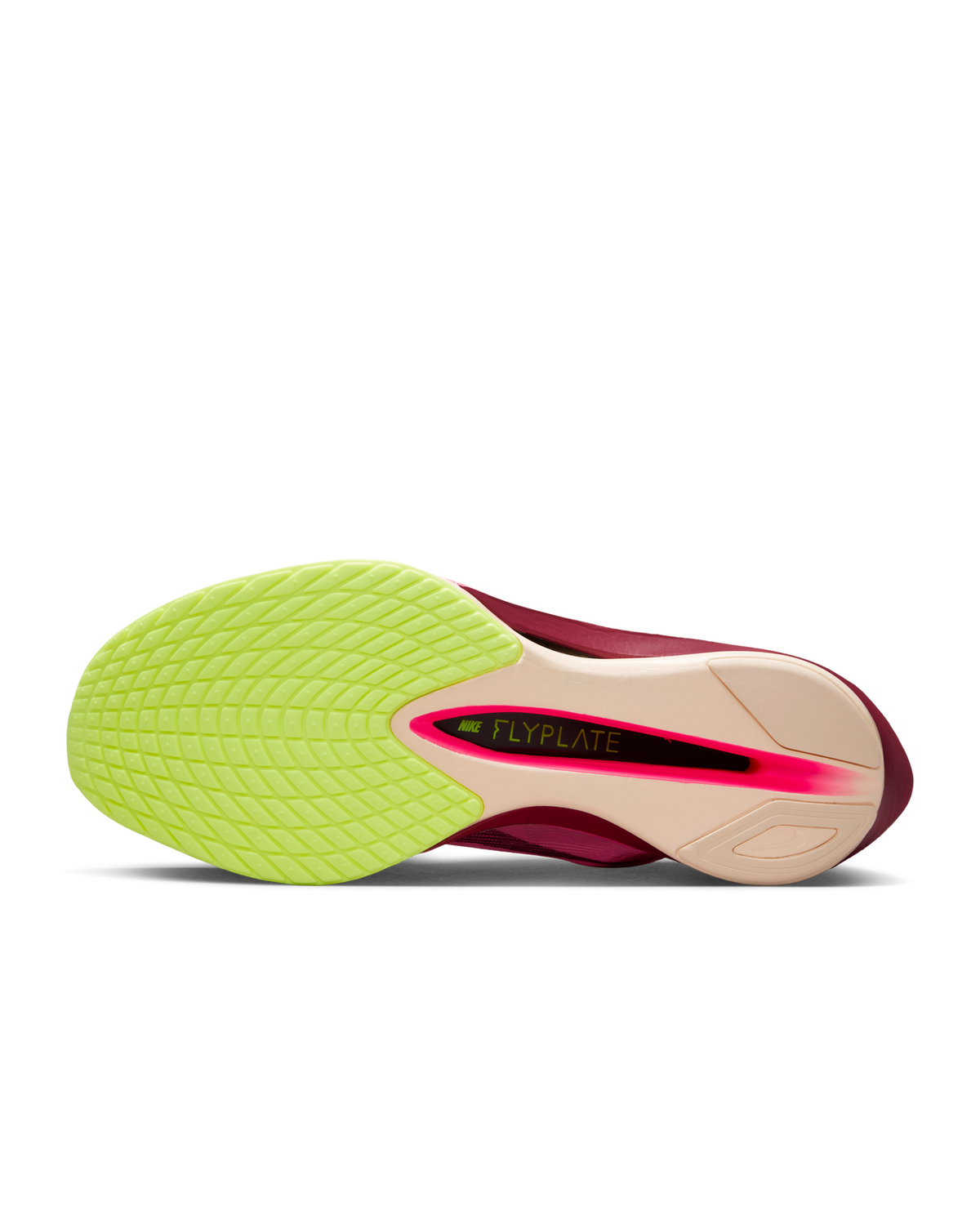 Nike Womens Vaporfly 4 Road Racing Shoes in Pink Spell/Hyper Pink/Volt Ice/Bordeaux