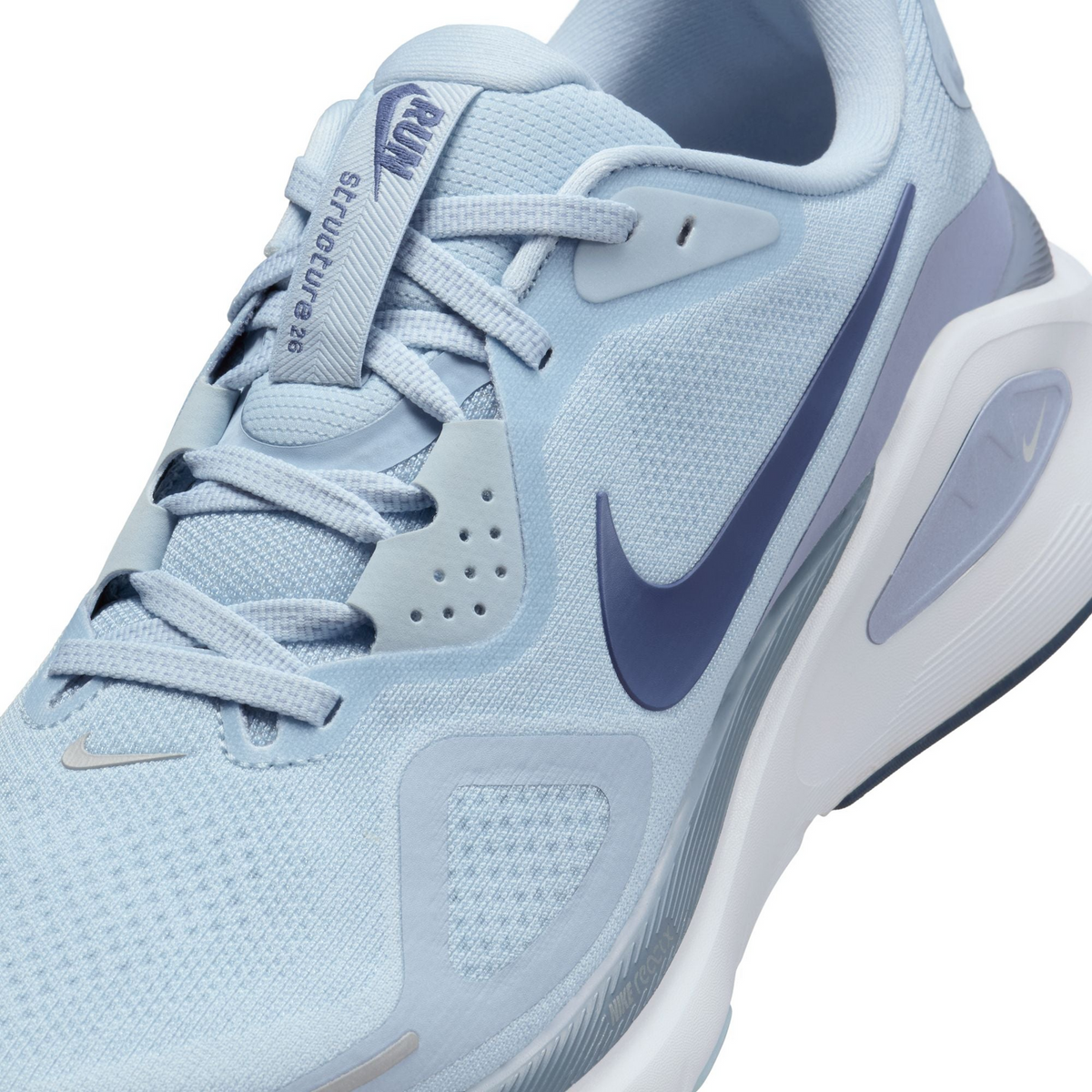 Nike Mens Structure 26 Road Running Shoes in Light Armory Blue Diffused Blue
