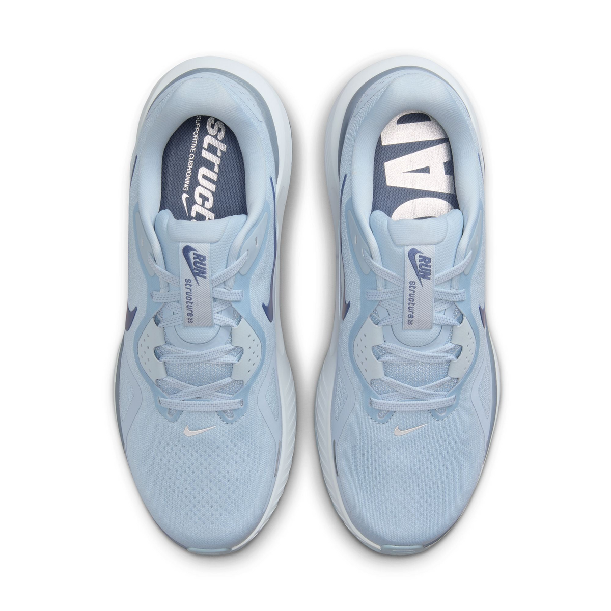 Nike Mens Structure 26 Road Running Shoes in Light Armory Blue Diffused Blue