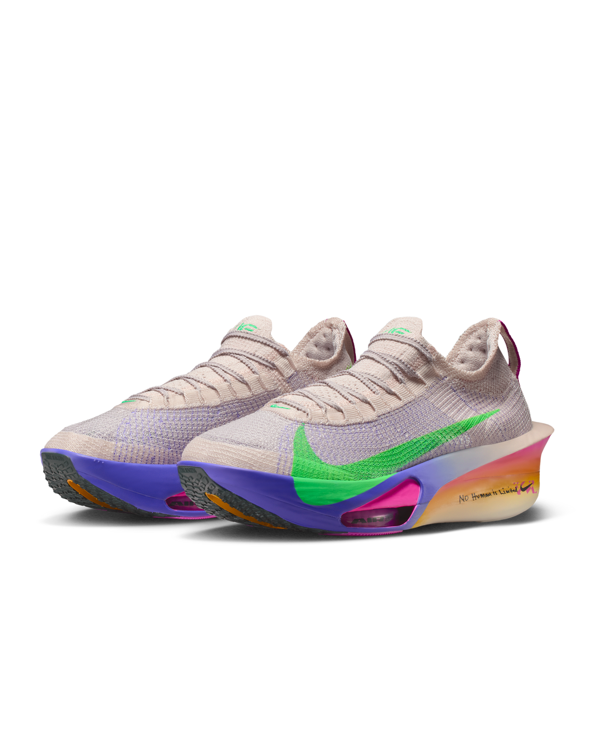 Nike Mens Alphafly 3 EK (Eliud Kipchoge) Road Racing Shoes in Silt Red/Bright Ceramic/Fire Pink/Green Shock