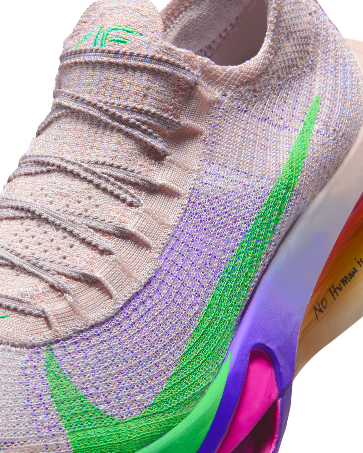 Nike Mens Alphafly 3 EK (Eliud Kipchoge) Road Racing Shoes in Silt Red/Bright Ceramic/Fire Pink/Green Shock