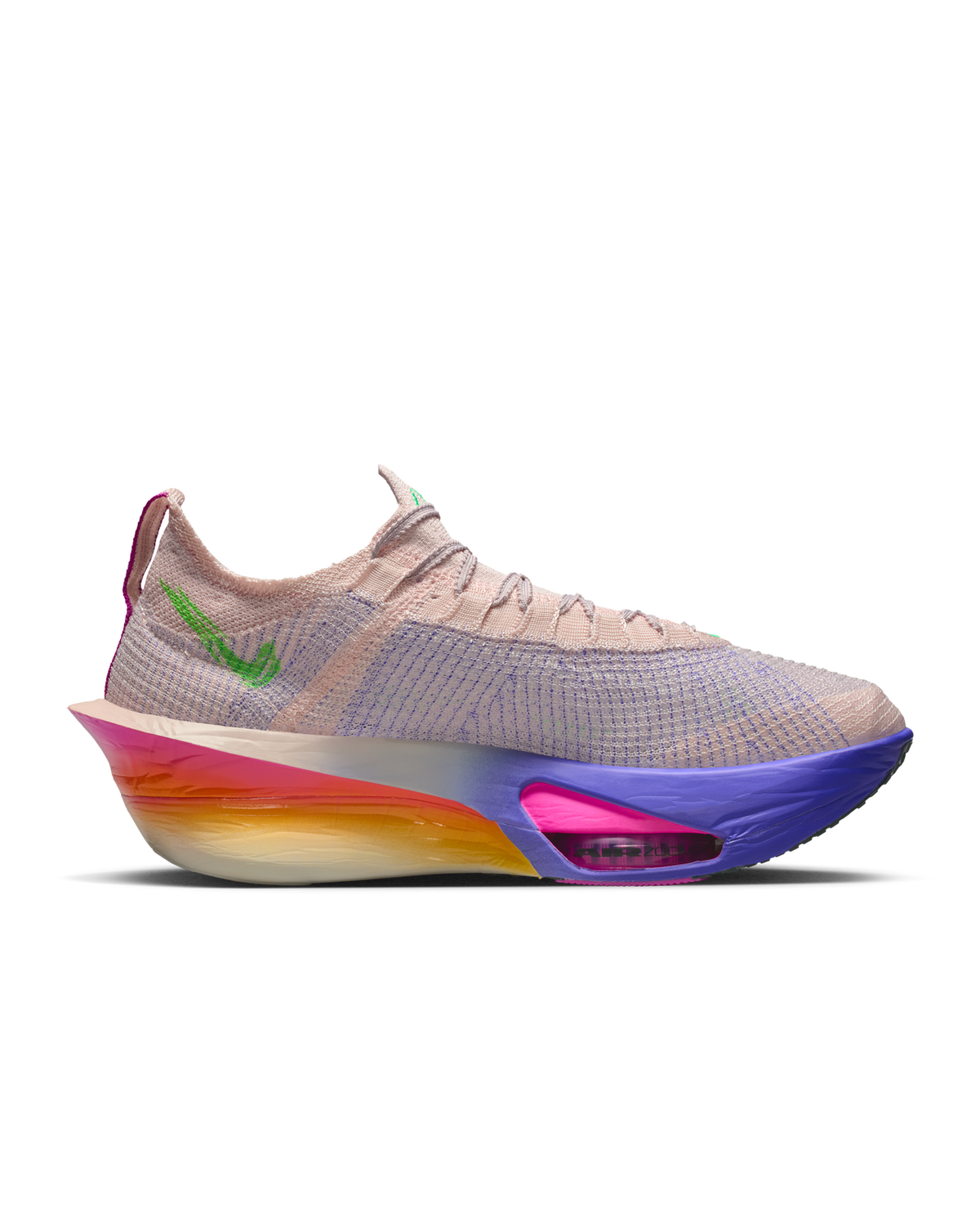 Nike Mens Alphafly 3 EK (Eliud Kipchoge) Road Racing Shoes in Silt Red/Bright Ceramic/Fire Pink/Green Shock