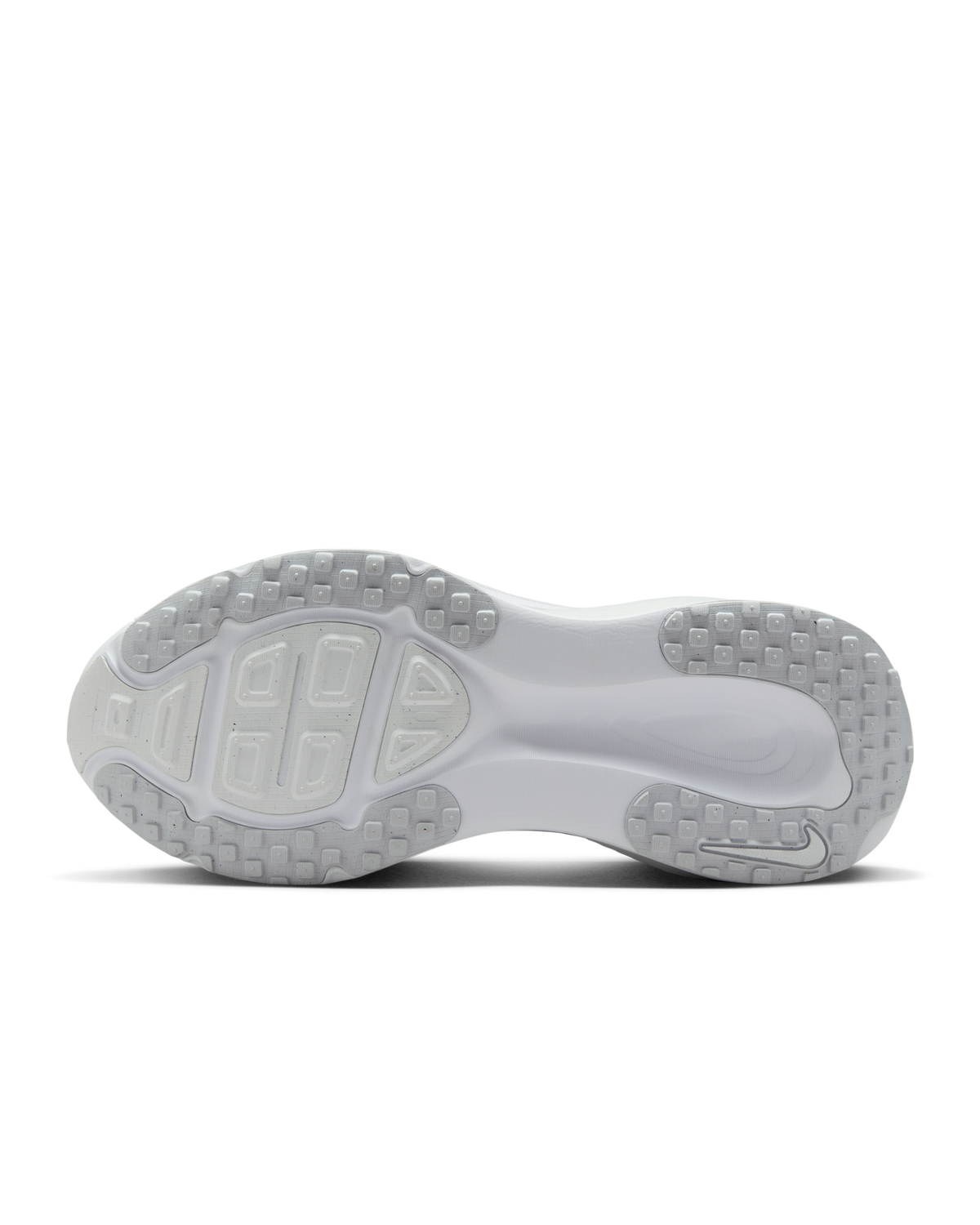 Nike Womens Vomero 18 Road Racing Shoes Sneakers in White/Photon Dust/Summit White/Metallic Silver