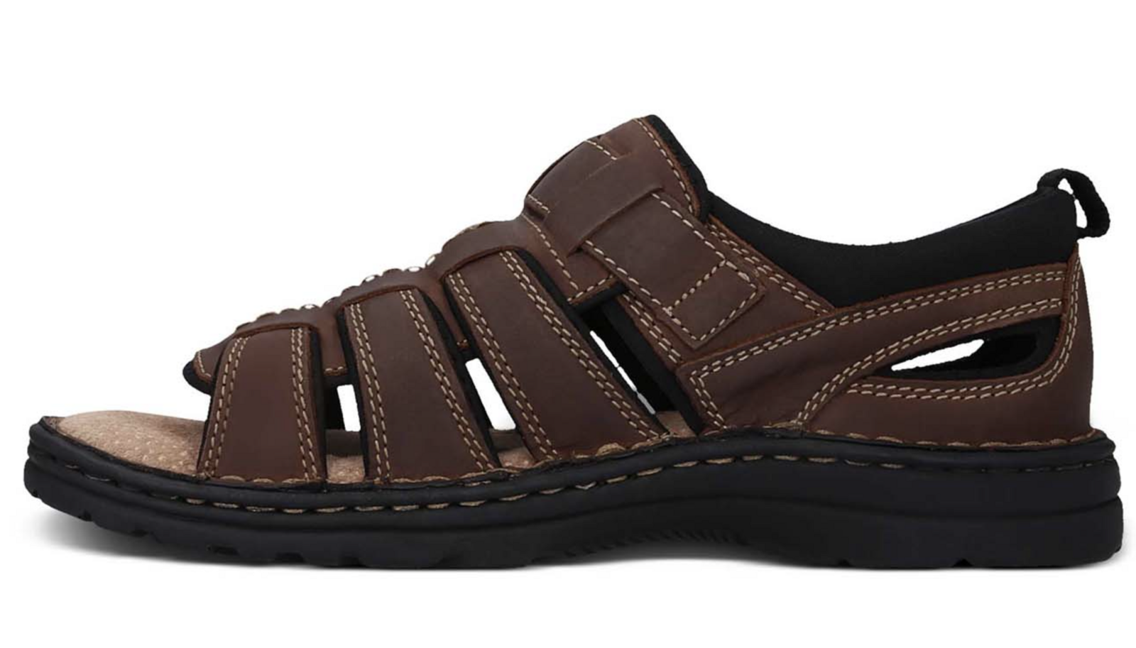 HUSH PUPPIES SPARTAN Mens Leather Wide Fit Comfort Sandals Shoes Slip On-3