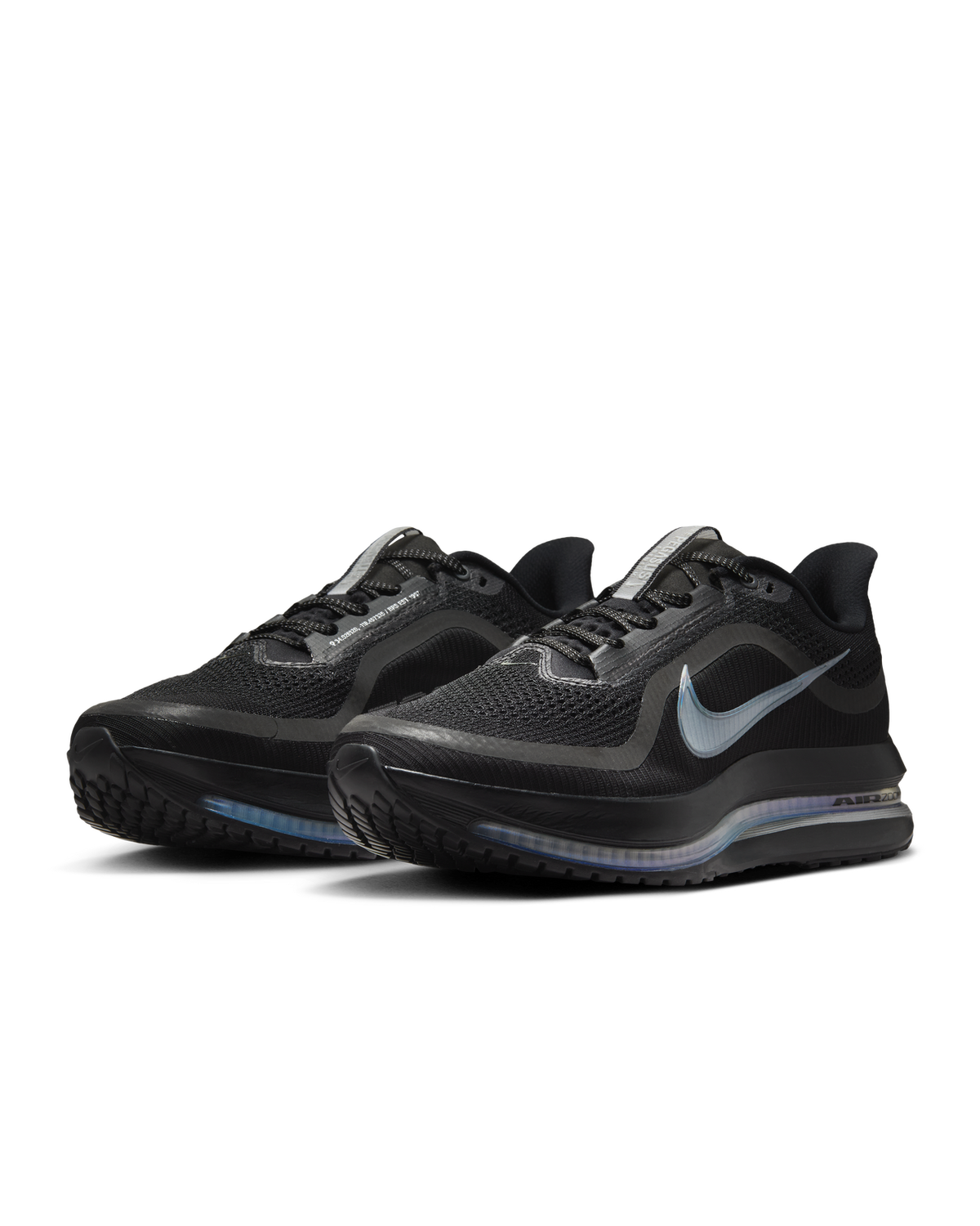 Nike Mens Pegasus Road Running Shoes Sneakers in Black/Metallic Silver/Black