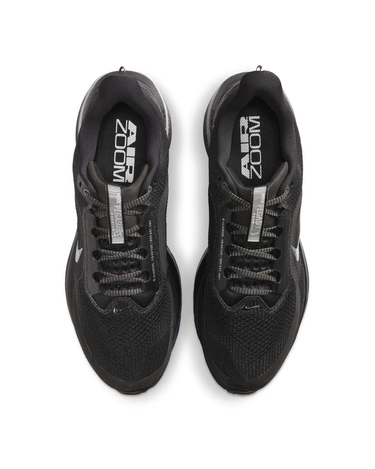 Nike Mens Pegasus Road Running Shoes Sneakers in Black/Metallic Silver/Black