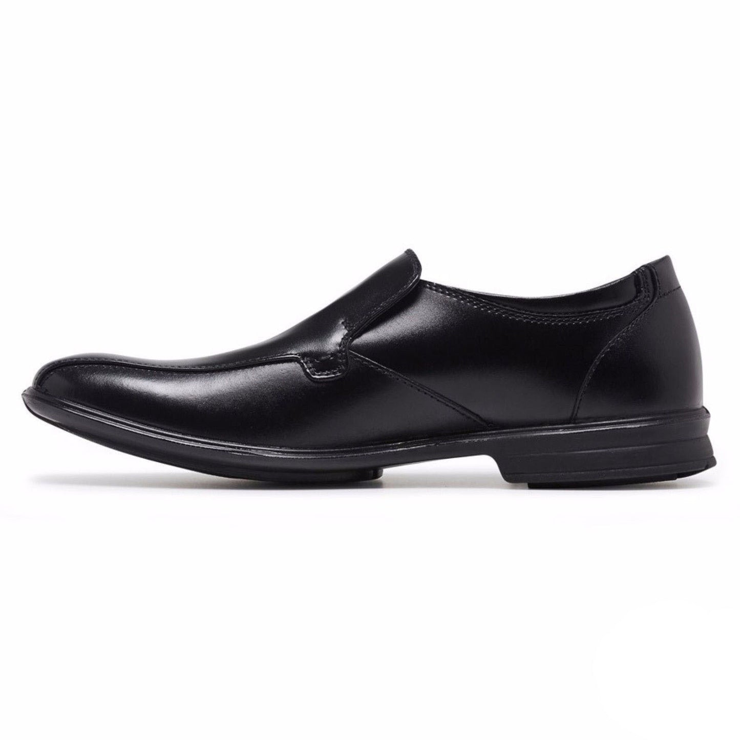 Hush Puppies Cahill Leather Slip on Business Shoes Casual Work Loafers - Black-4