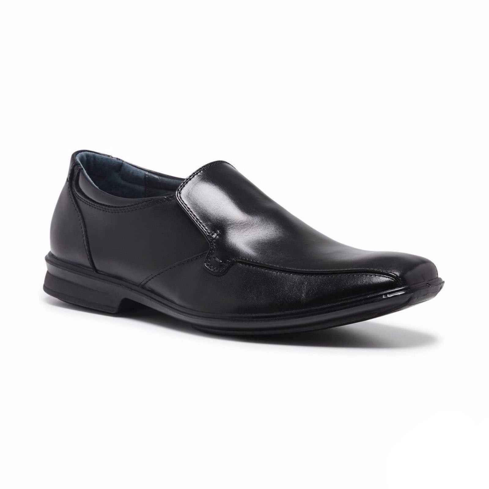 Hush Puppies Cahill Leather Slip on Business Shoes Casual Work Loafers - Black-0