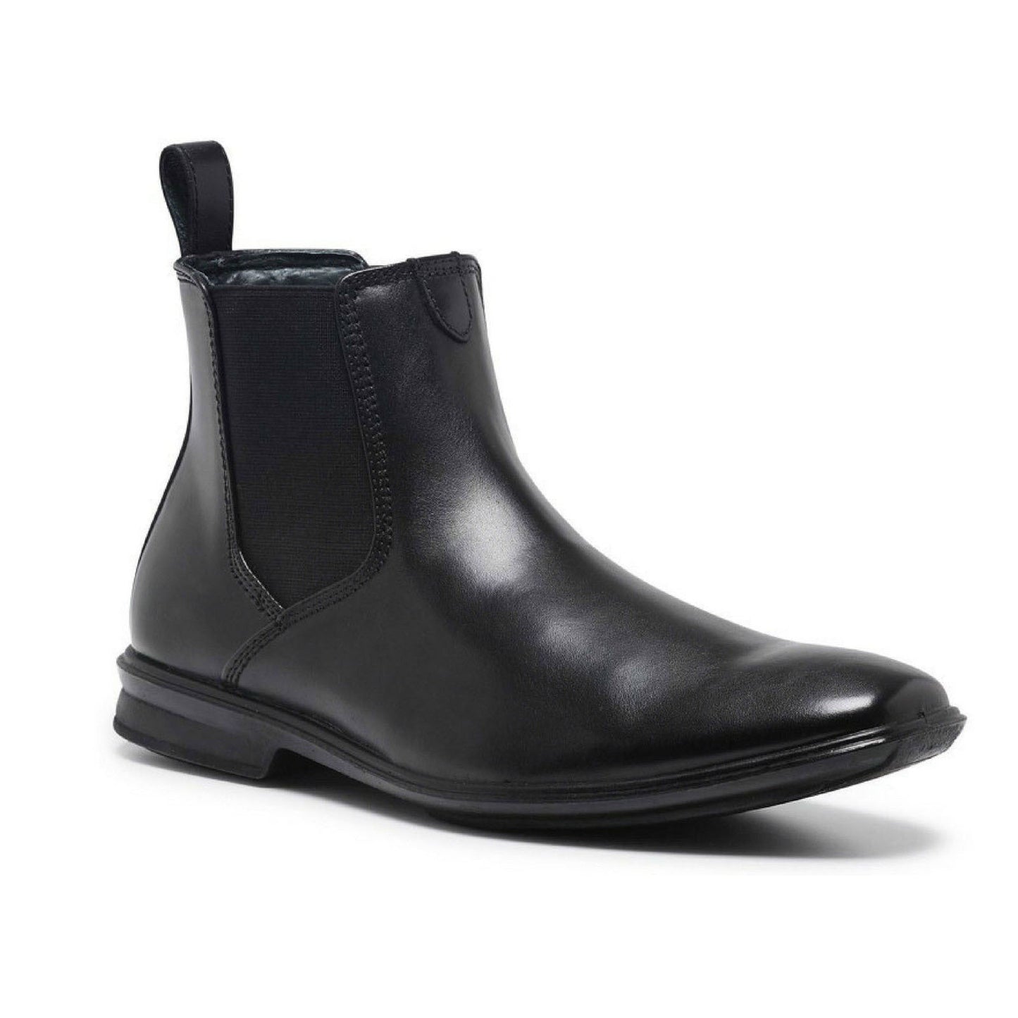 Mens HUSH PUPPIES CHELSEA Leather Boots Shoes Slip On Work Comfort - EW-1