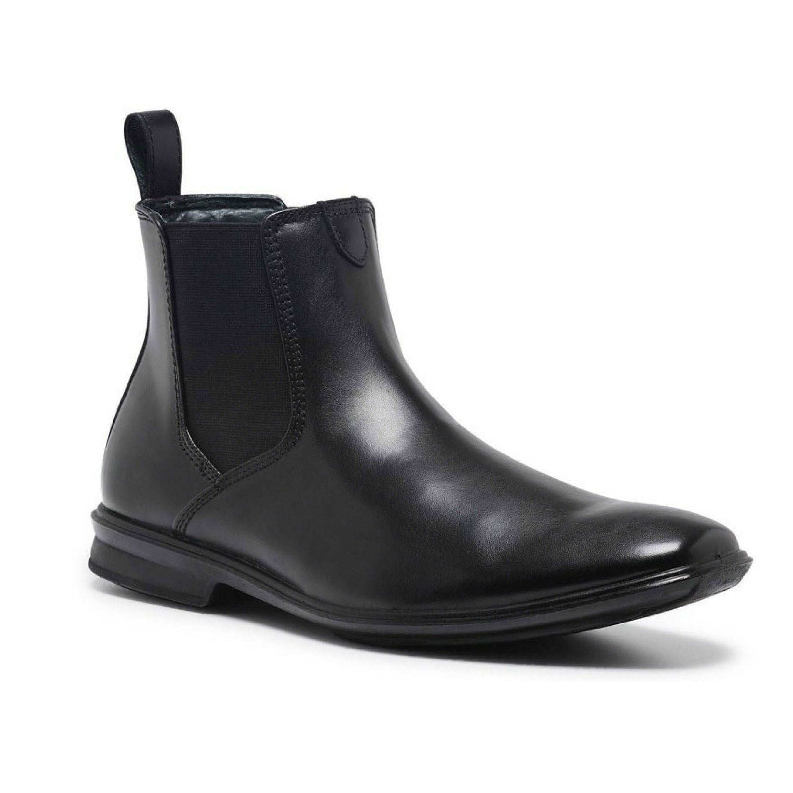 Mens HUSH PUPPIES CHELSEA Leather Boots Shoes Slip On Work Comfort - EW-1
