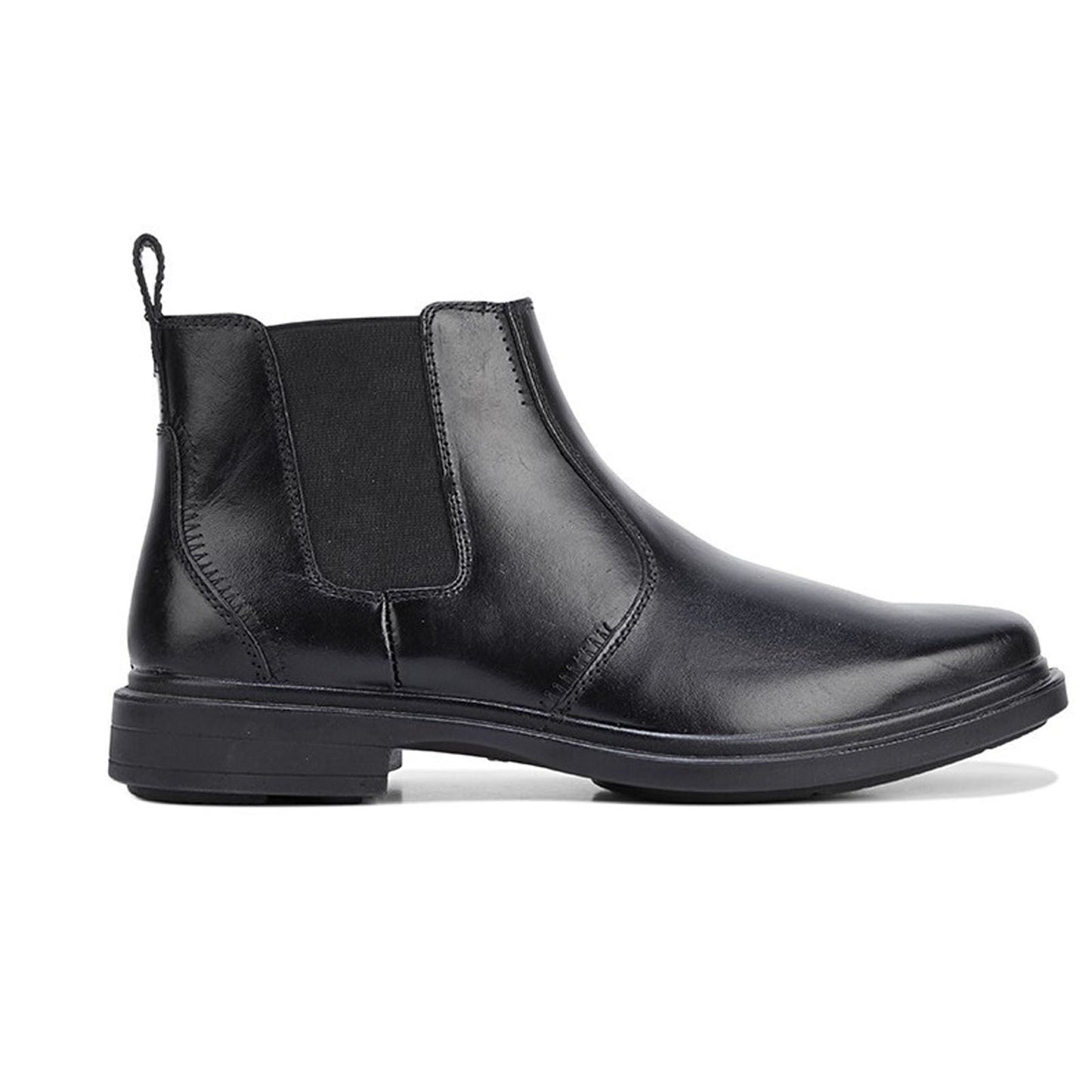 HUSH PUPPIES DEACON Mens Leather Boots Shoes Slip On Extra Wide Work Comfort-0