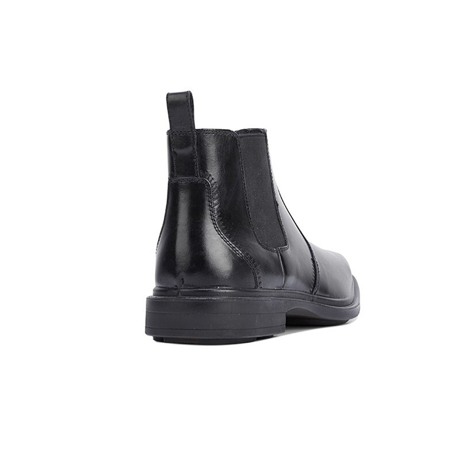 HUSH PUPPIES DEACON Mens Leather Boots Shoes Slip On Extra Wide Work Comfort-3