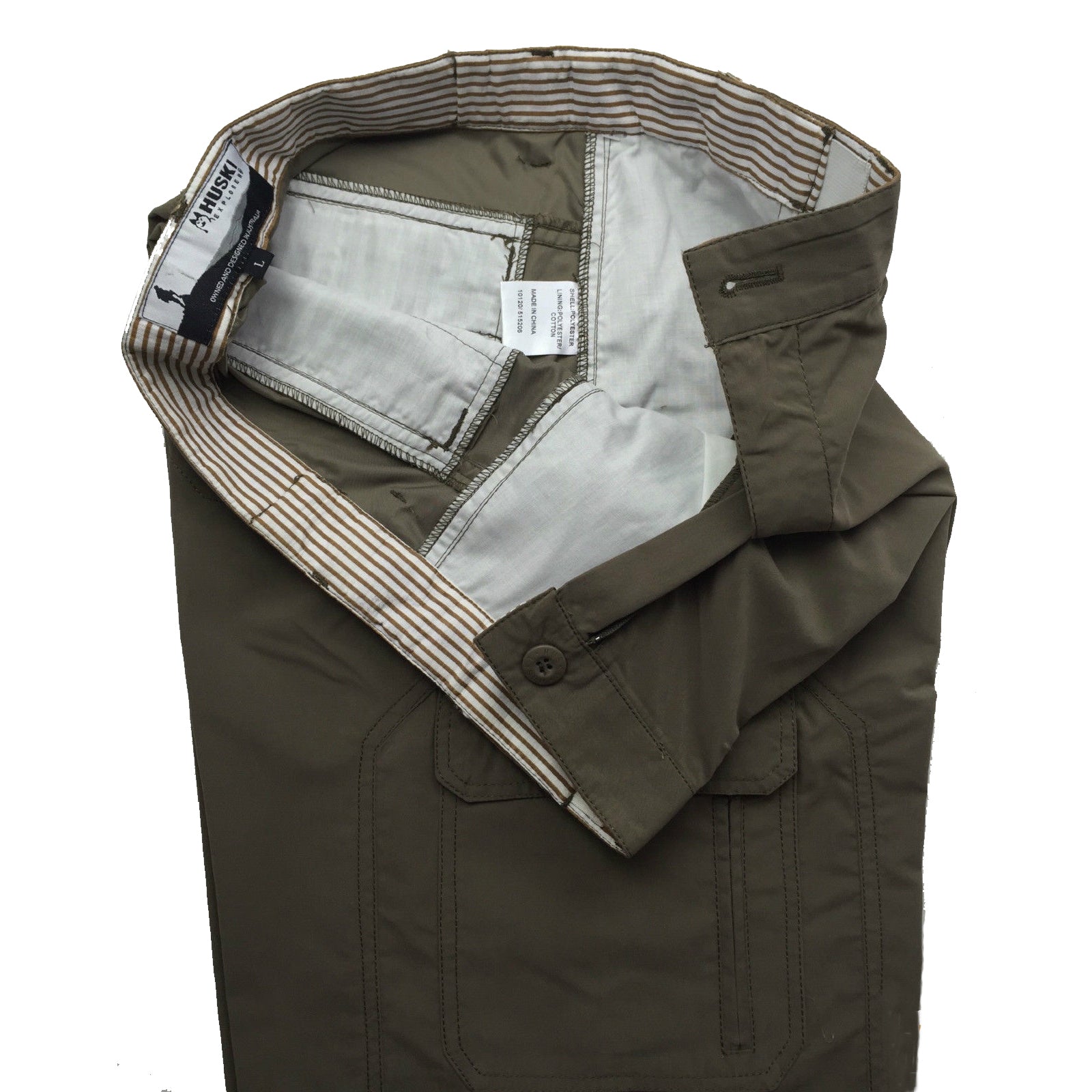 HUSKI Cargo Shorts Mens Cascade Microfibre Flexi Fit Short Army Military 515206-3