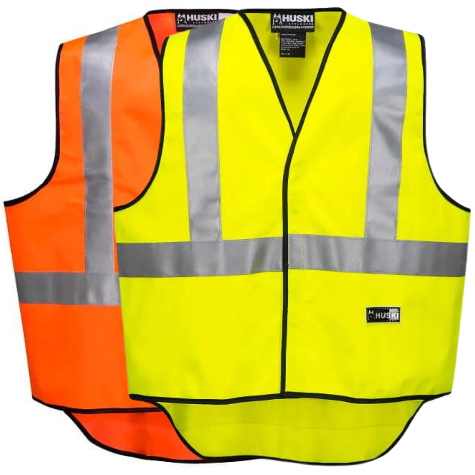 HUSKI Hi Vis Patrol Vest 3M Reflective Tape Safety Workwear High Visibility-0