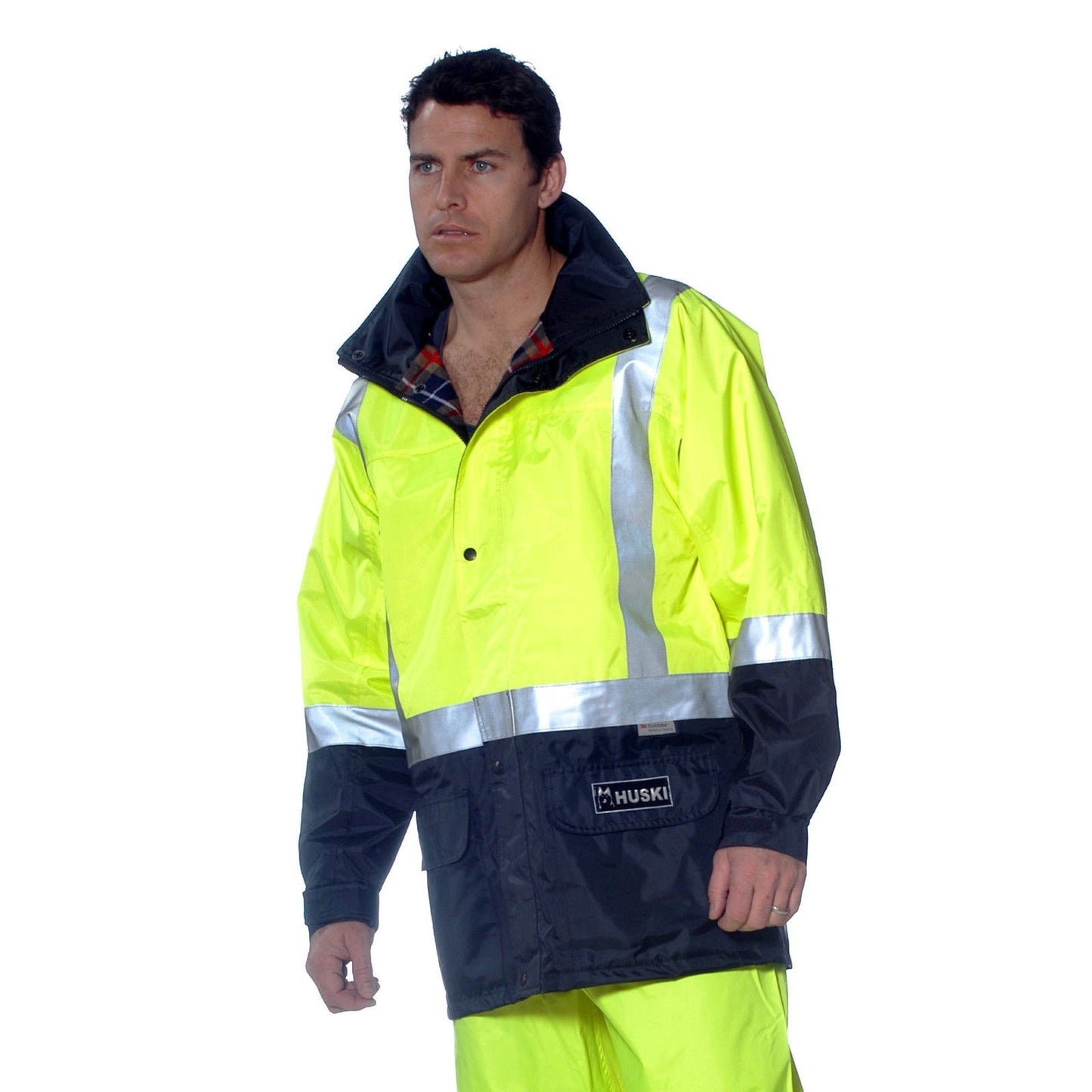 HUSKI Transit Hi Vis Waterproof Jacket Industrial Workwear Reflective UPF 50+-3