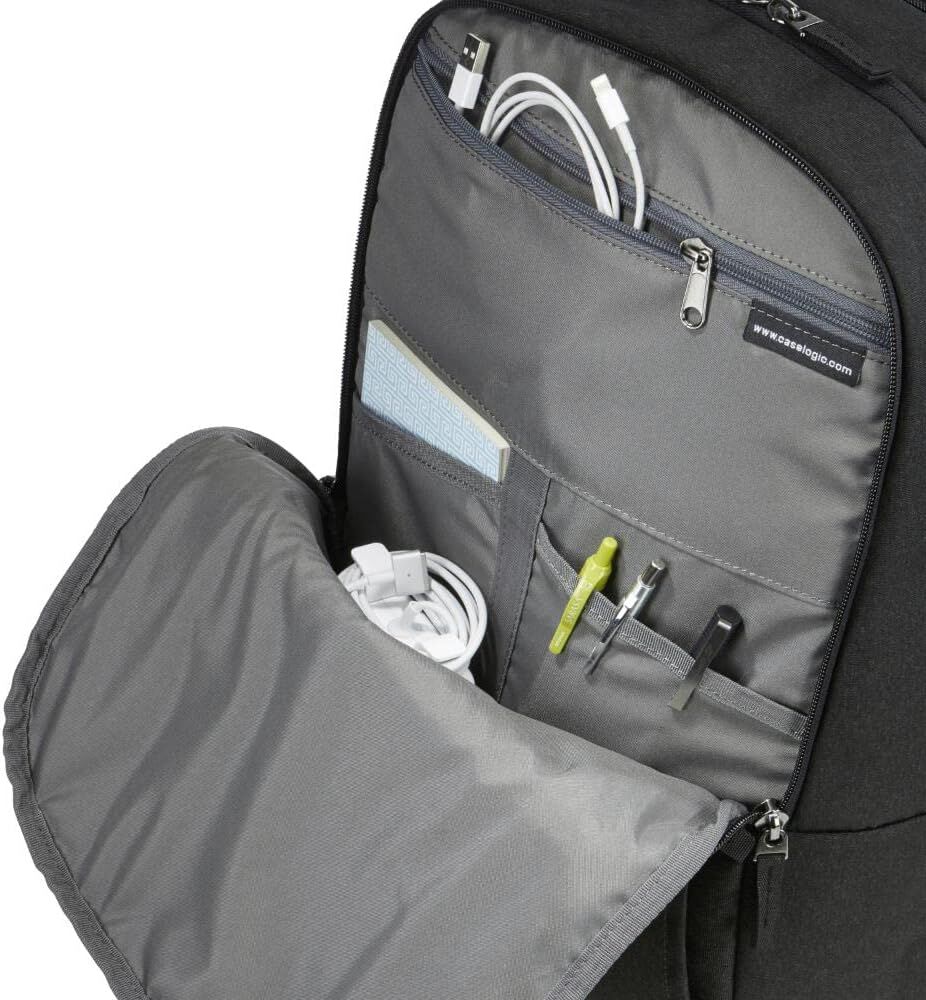 Case Logic Huxton Daypack Backpack Bag w/ Laptop Sleeve 15.6" in Black