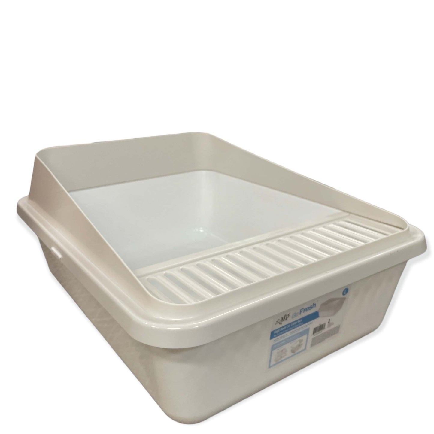 High Back Cat Litter Tray Large - Pet Fresh Clean Kitten Toilet Box-0