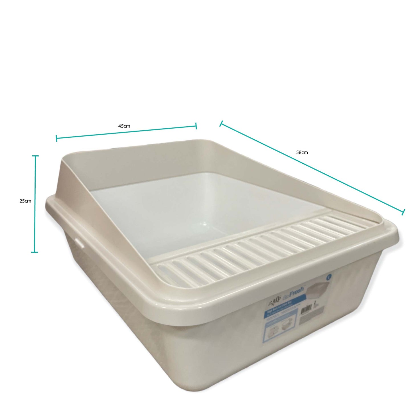 High Back Cat Litter Tray - Pet Fresh Clean Kitten Toilet Box-6