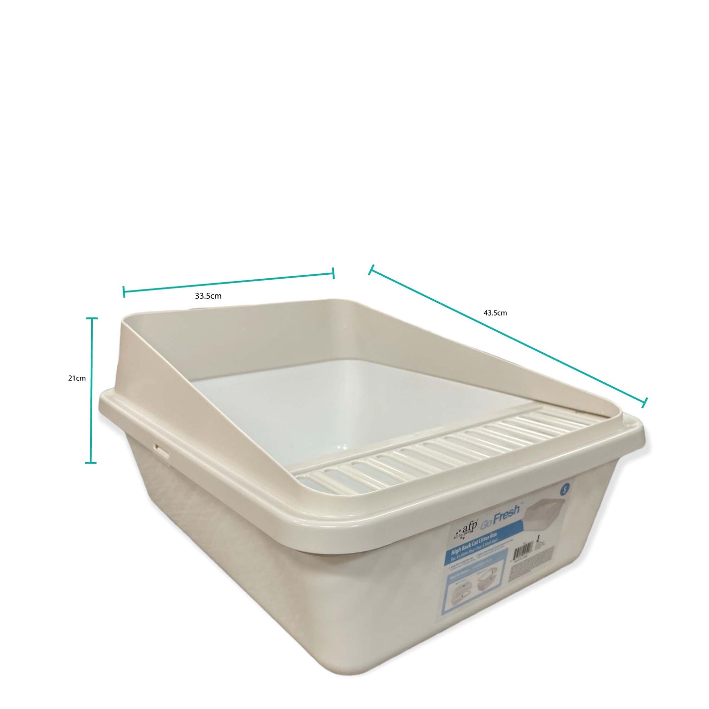 High Back Cat Litter Tray - Pet Fresh Clean Kitten Toilet Box-5