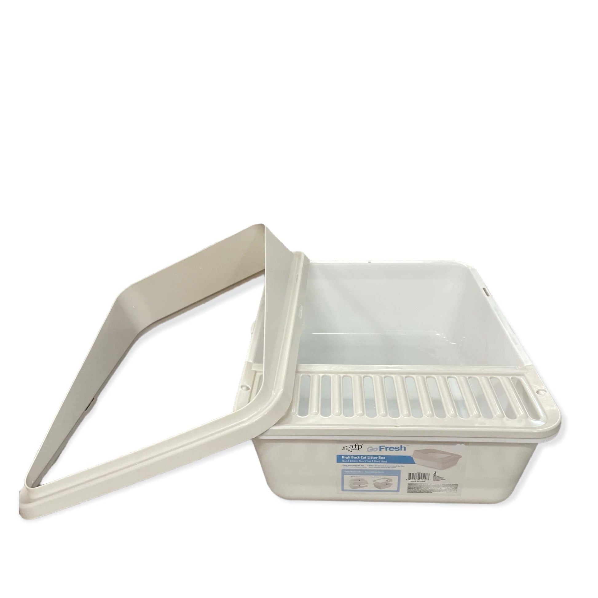 High Back Cat Litter Tray - Pet Fresh Clean Kitten Toilet Box-0